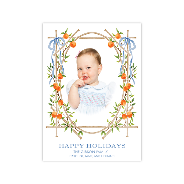 Bamboo Orange Trellis | Holiday Cards