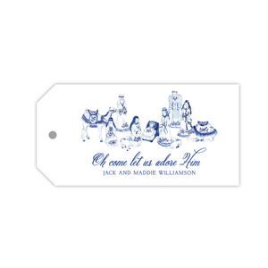 Blue Chinoiserie Nativity | Gift Tags